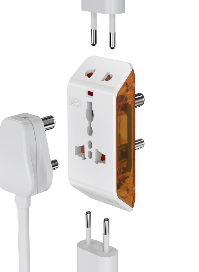 جنرال موتورز محول سفر متعدد المنافذ GM بقوة 6 أمبير وثلاثة دبابيس مع مقبس عالمي | يدعم المقابس ثنائية وثلاثية الدبابيس | منافذ شحن متعددة | يشحن الهواتف الذكية وأجهزة الكمبيوتر المحمولة وغيرها من الأجهزة | صغير الحجم وموثوق 3017 - Image 1